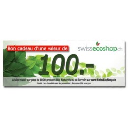 Bon Cadeaux d'une valeur de 100.- sur SwissEcoShop.ch + Offert 10.- Frs de rabais pour vous !