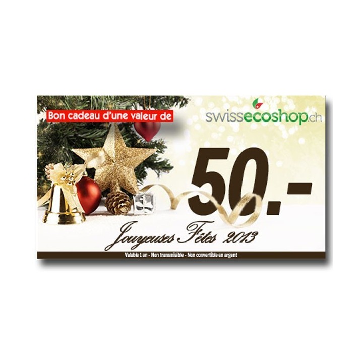 Bon Cadeaux d'une valeur de 25.- sur SwissEcoShop.ch + Offert 10% de cette valeur pour vous !