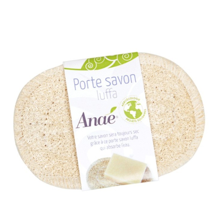  Porte-savon en luffa, artisanal et solidaire - 13x8 cm - Anaé