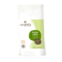 Grüne Tonerde als Granulat für Umschläge oder Pflaster - 3kg - Argiletz