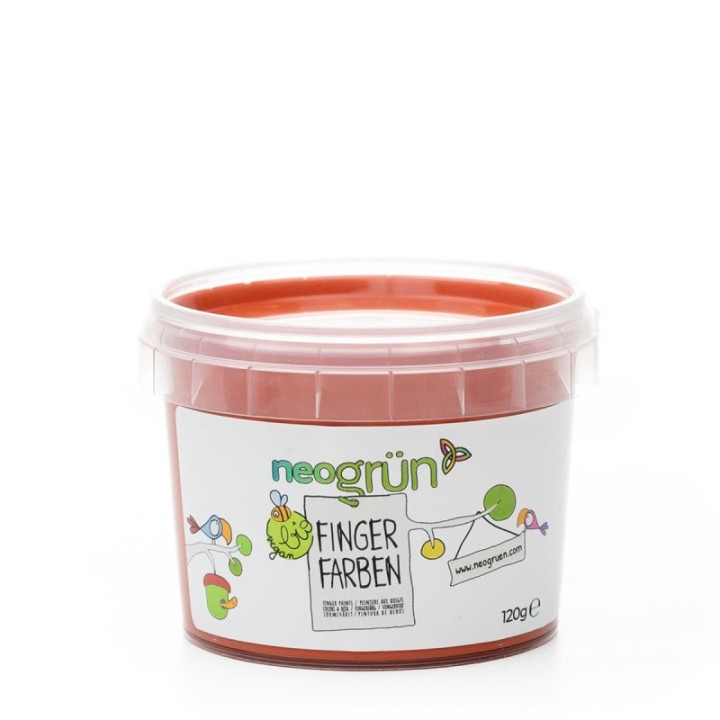 Peinture à doigt pour enfants, écologique et sûre - ROUGE, 120g - neogrün