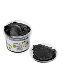 Peinture à doigt pour enfants, écologique et sûre - NOIR, 120g - neogrün