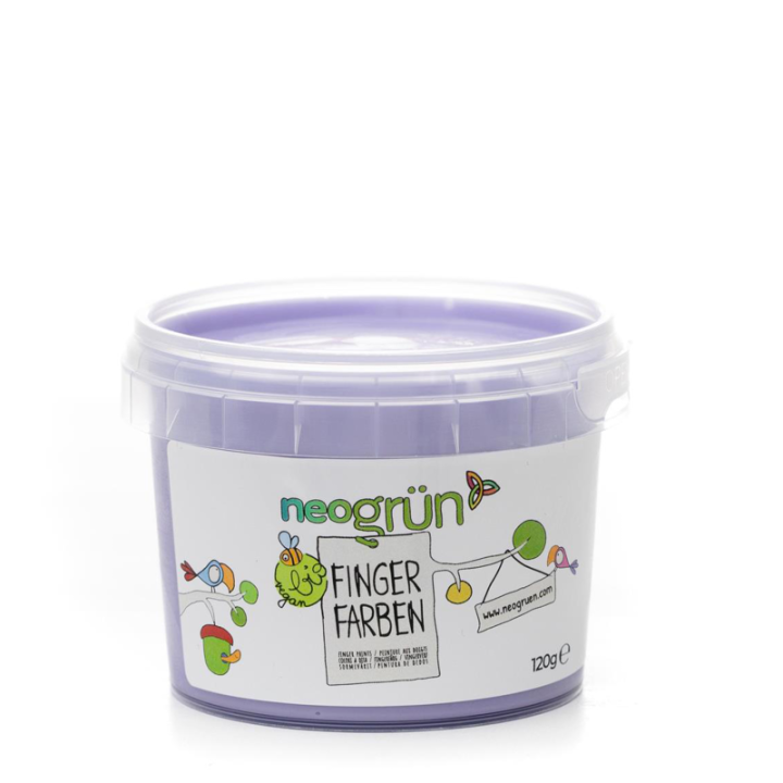 Peinture à doigt pour enfants, écologique et sûre - Pack "LUKA", 4x120g - neogrün