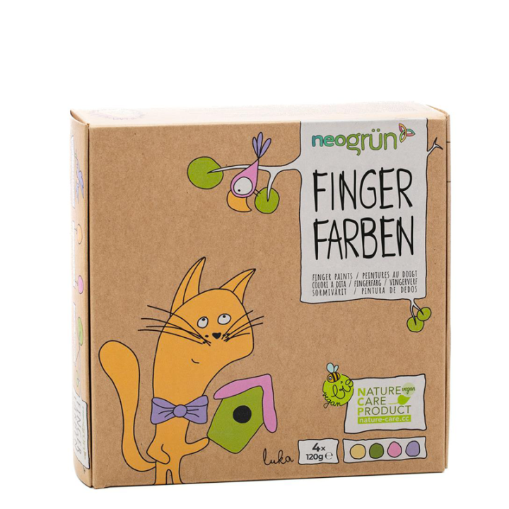 Colori a dita per bambini, ecologici e sicuri - MOD, 120g - neogrün