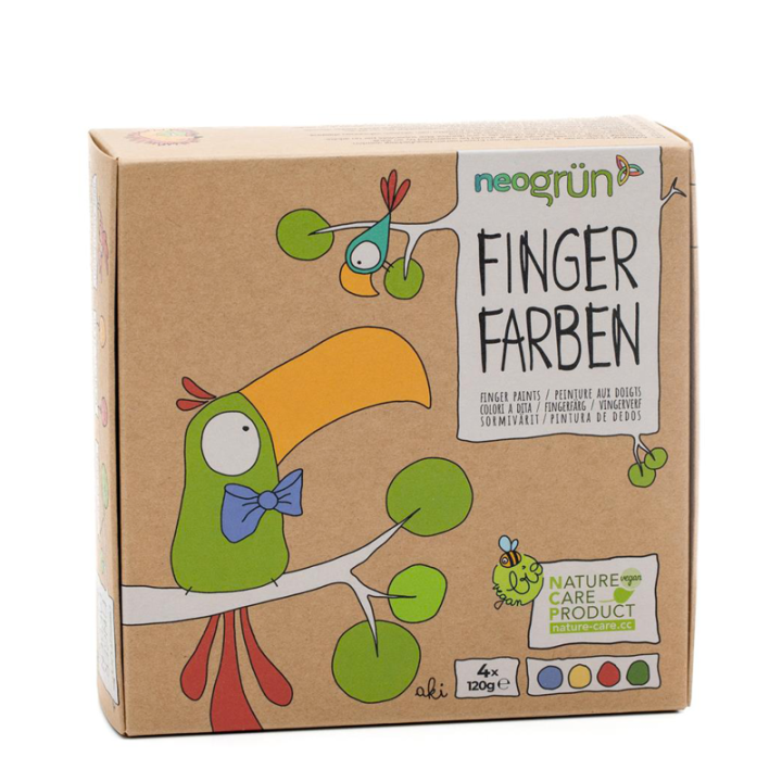 Colori a dita per bambini, ecologici e sicuri - MOD, 120g - neogrün