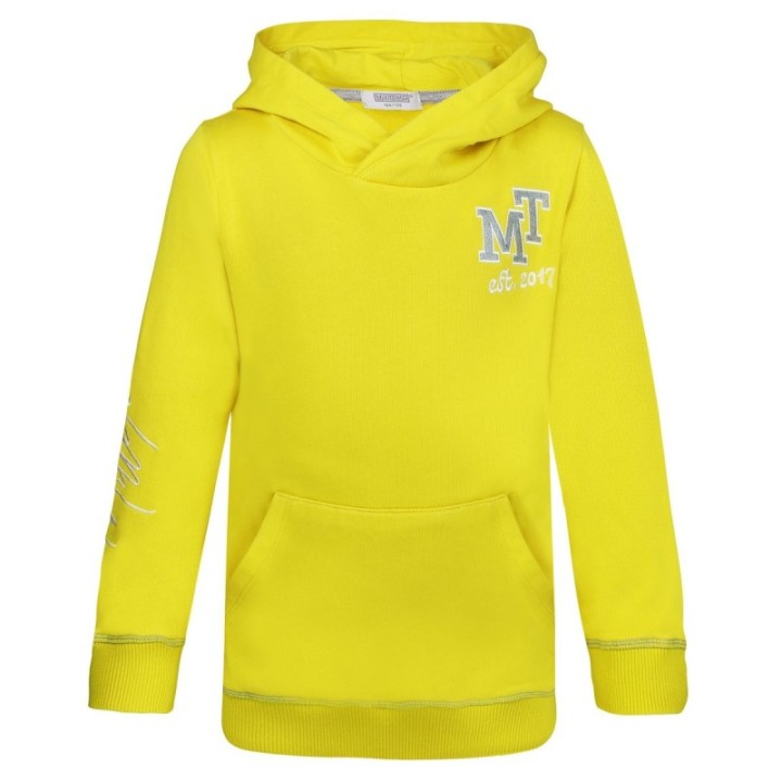 Felpa con cappuccio "Cool Sleeve" Giallo , sostenibile per bambini (made in Portugal) - 4 taglie, da 2 a 9 anni - MilliTomm