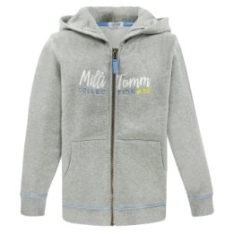 Felpa con cappuccio "Collection" Grigio , sostenibile per bambini (made in Portugal) - 4 taglie, da 2 a 9 anni - MilliTomm