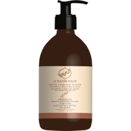 Aleppo-Seife flüssig aus Syrien, Lorbeer & Olive - L'ORIGINAL - 500ml mit Pumpe - Le Sultan d'Alep