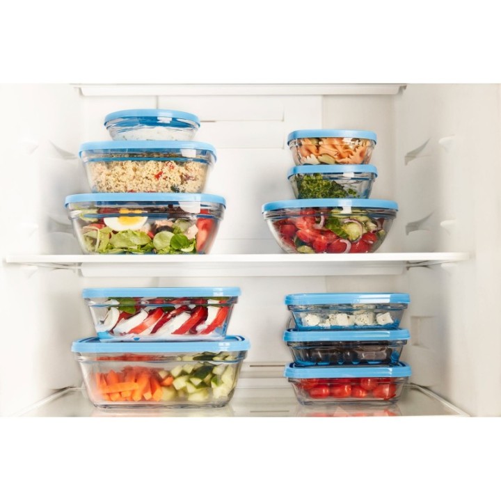 FreshBox/Saladier rond en verre trempé avec couvercle - 23cm - Duralex