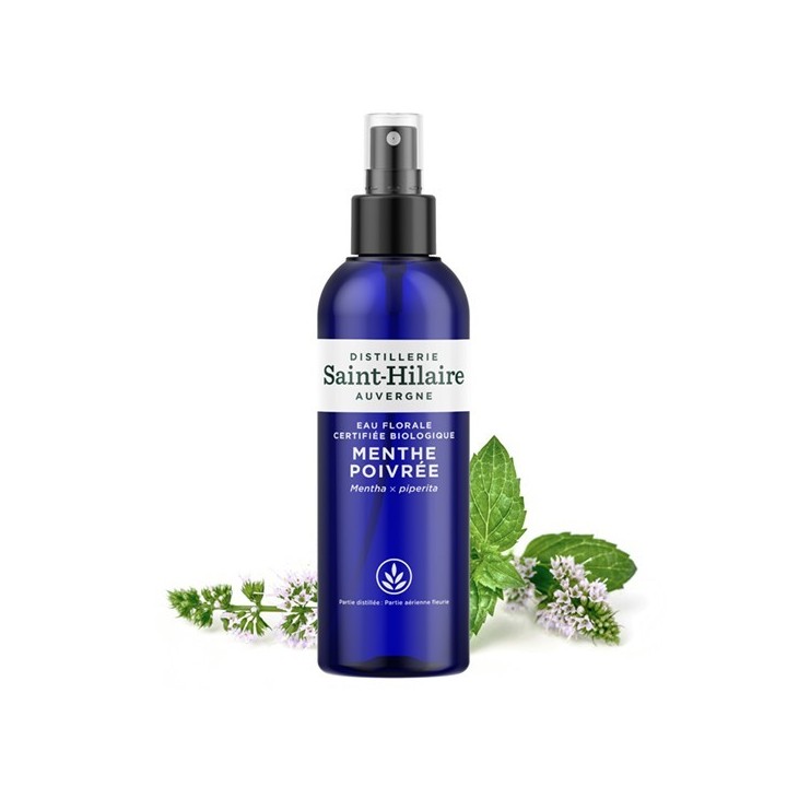Hydrolat Aromatique BIO (Eau Florale) de Menthe poivrée - 200ml - De Saint Hilaire