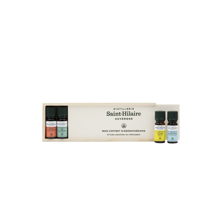Cofanetto con i 10 oli essenziali biologici (10ml) di Saint-Hilaire