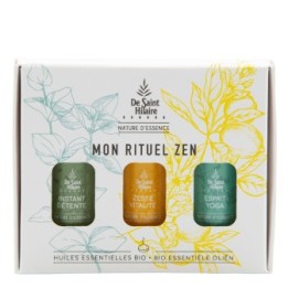 Set mit 3 Mischungen zur Diffusion, 100% ätherische Öle, "Mein Zen-Ritual" - 3x 10ml - Saint-Hilaire