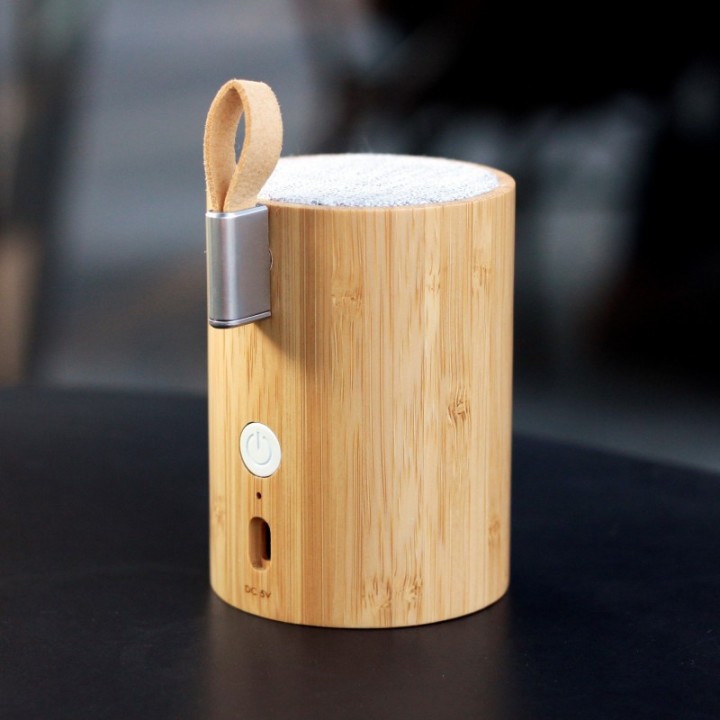 Altoparlante Bluetooth Drum + Lampada di bambù - Gingko Design