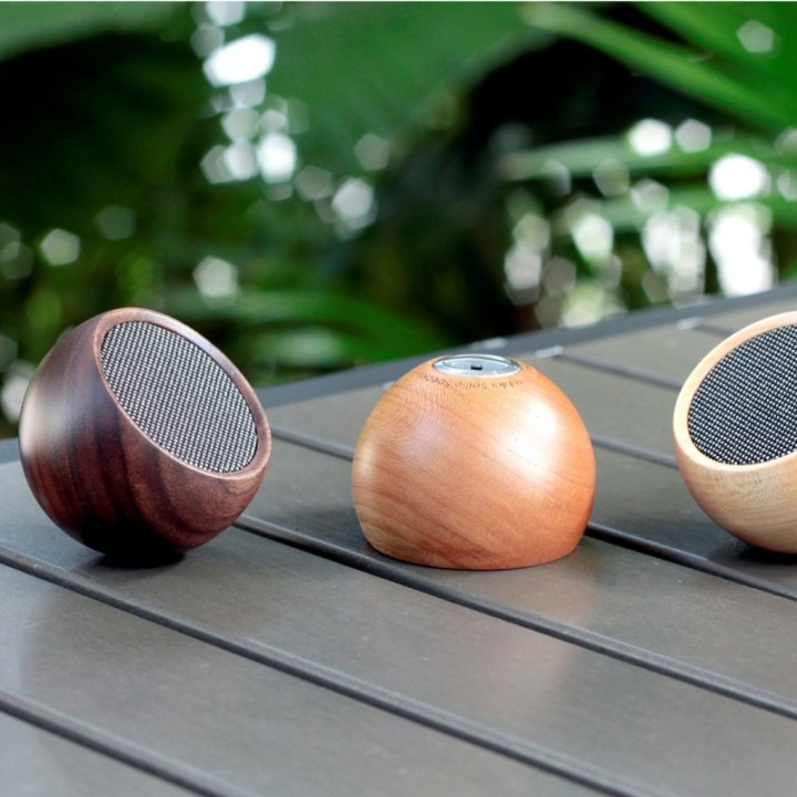 Haut-parleur Tumbler Bluetooth + Déclencheur de Selfie écoconçu en Cerisier - Gingko Design