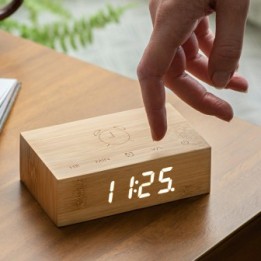 Orologio Flip Click Clock in bambù - Gingko Design