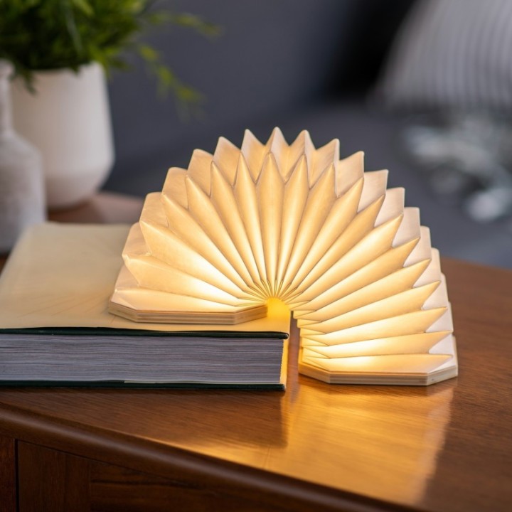 Lampe accordéon intelligente écoçoncue en Bamboo - Gingko Design