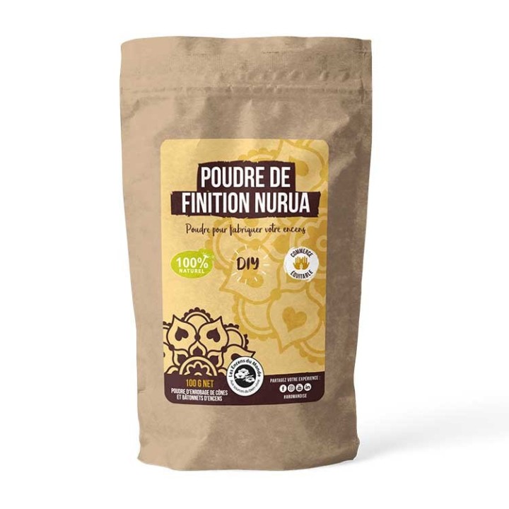 Polvere di finitura per incenso fai da te "Nurua", 100% naturale - 100 g - Aromandise
