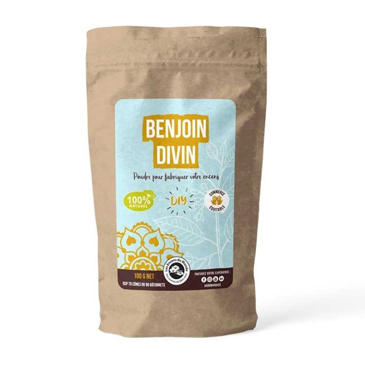 Polvere di profumo "Divine Benzoin" per incenso fai da te, 100% naturale - 100g - Aromandise