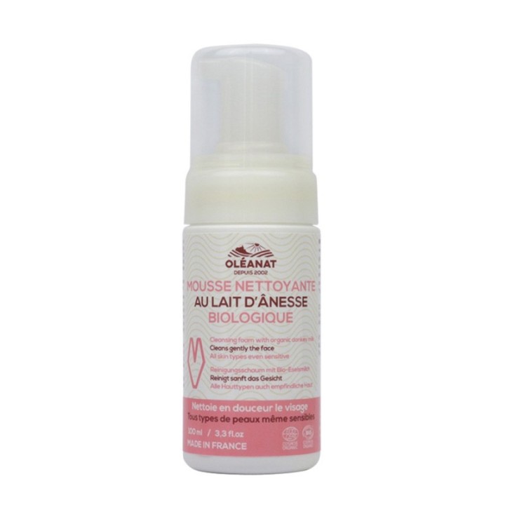 Bio-Reinigungsschaum mit Eselinnenmilch von den Azoren - 100ml - Oléanat