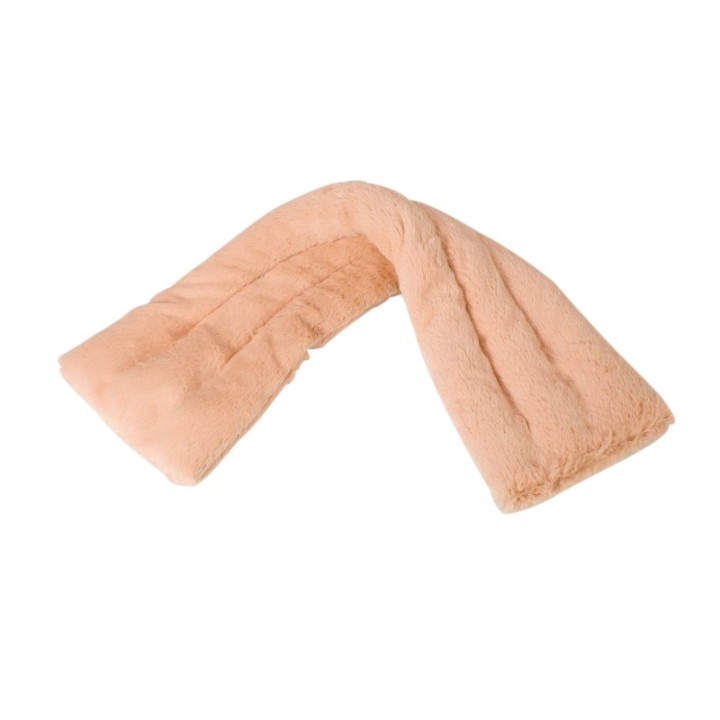 Bouillotte tour de cou au blé et lavande, à chauffer au micro-ondes - Corail - Pelucho (L'artisan du Bien-être)