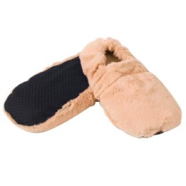 Pantofole riscaldate di grano, da riscaldare nel microonde - Corallo - Pelucho (L'artisan du Bien-être)