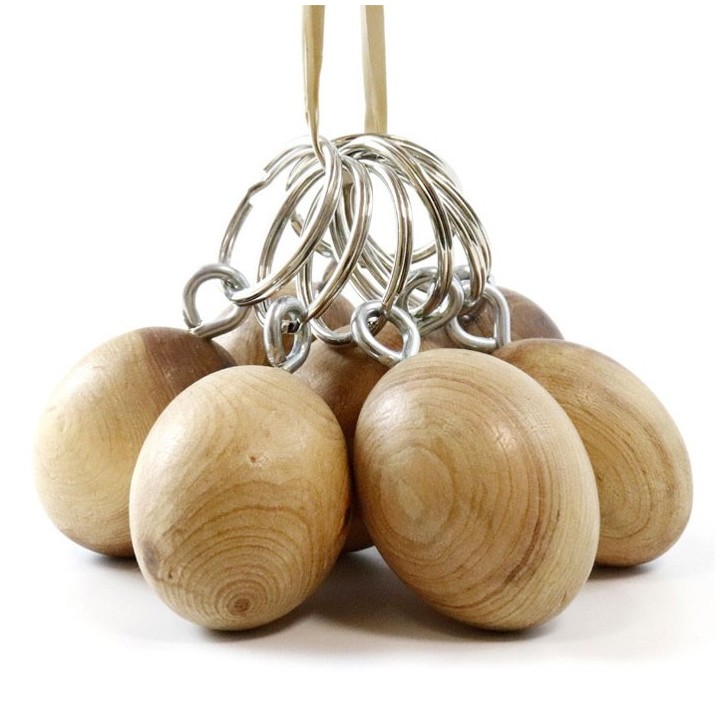 Portachiavi unico e artigianale in legno di Cade selvatico - 1 pezzo, circa 10 g - Ambiance Cade