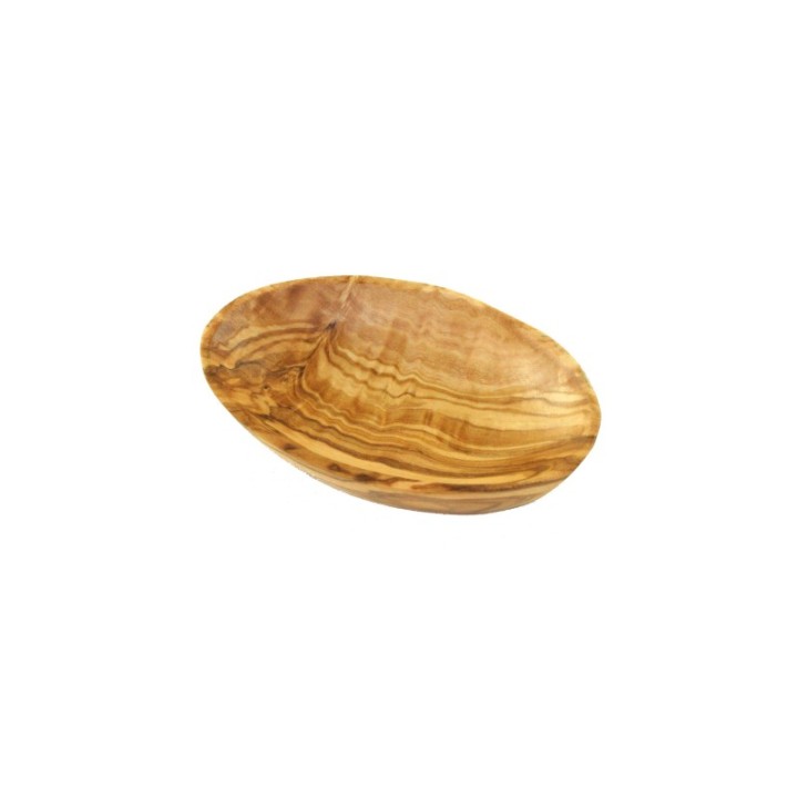 Ovale handgefertigte Schale aus Olivenholz - 9 cm - Olivenholz Erleben