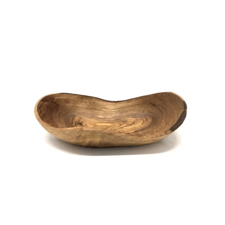 Rustikale handgefertigte Schale aus Olivenholz - 12-14 cm - Olivenholz Erleben