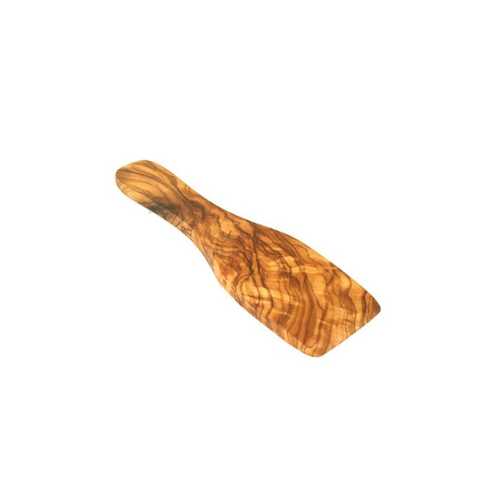 Spatule à raclette artisanal en bois d'olivier - 13x4 cm - Olivenholz Erleben