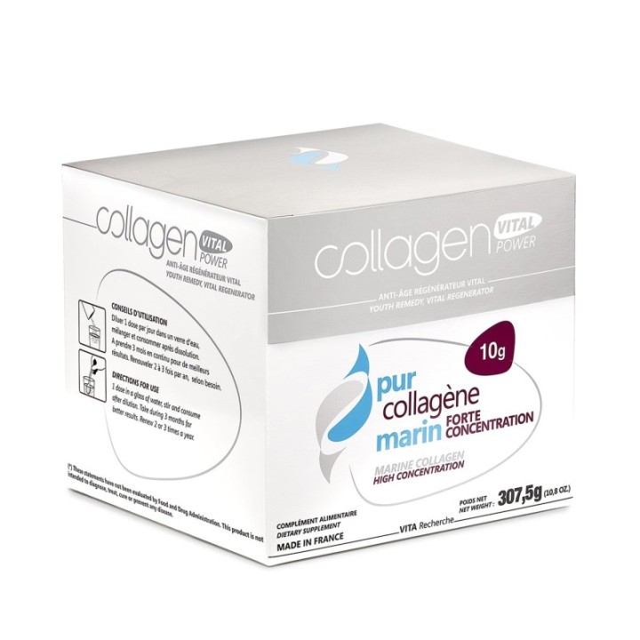 Collagene Vital Power, alta concentrazione di puro collagene marino - 30 bustine, 307,5 g - Vita