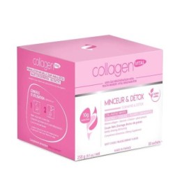 Collagen Vital Minceur & Détox, Détoxifiant, drainant, Bruleur de graisse, Coupe-faim - 30 Sachets, 258g - Vita
