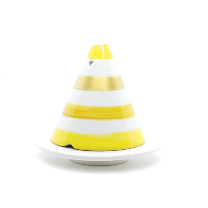 Lampe de Merlin pour bois de cade (Peinte), Rayé Jaune - Ambiance Cade