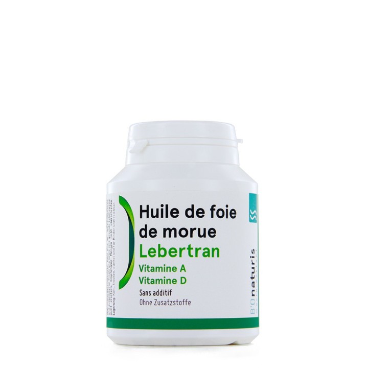 Huile de foie de morue, Vitamine A & D - 200 gélules (165mg) - BIOnaturis