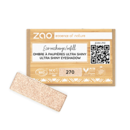 Ultra Shiny Lidschatten (in rechteckiger Nachfüllpackung) - 100% natürlich, bio & vegan - Nr. 270, Champagner - Zao