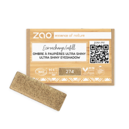 Ultra Shiny Lidschatten (in rechteckiger Nachfüllpackung) - 100% natürlich, bio & vegan - Nr. 274, Bronze brüniert - Zao