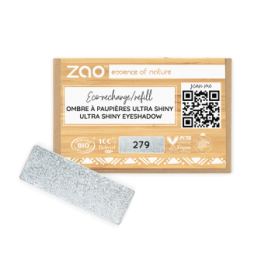 Ombretto ultra brillante (ricarica rettangolare) - 100% naturale, biologico e vegano - N° 279, Diamante grigio - Zao