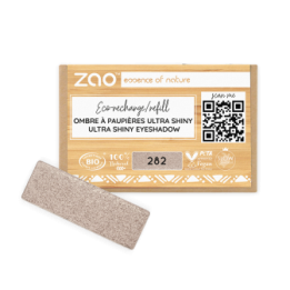 Ultra Shiny Lidschatten (in rechteckiger Nachfüllpackung) - 100% natürlich, bio & vegan - Nr. 282, Silber Flieder - Zao