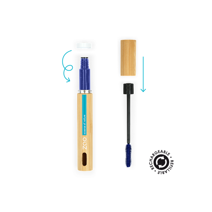 Mascara Velluto, Occhi Intensi - 100% Naturale, Biologico e Vegano - N° 082, Blu - Zao