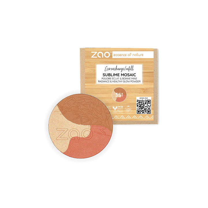 La Sublime Mosaic, Éclat et bonne mine - 100% naturel, Bio & Vegan - N° 351, Medium doré - Zao