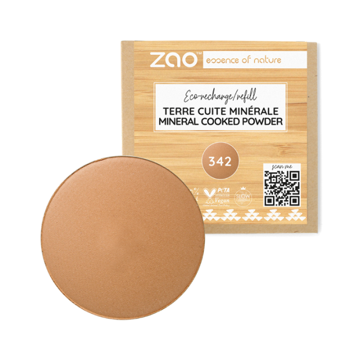 Nachfüller Mineralische Terrakotta Pulver, Bio & Vegan - N°342, Bronze Copper - Zao