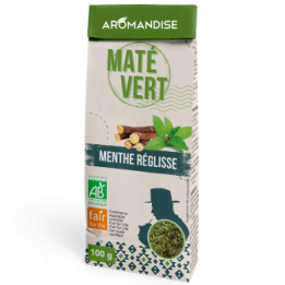Wilder Grüner Mate aus Brasilien, Minze & Lakritz - Bio & Fairetrade - 100g - Aromandise