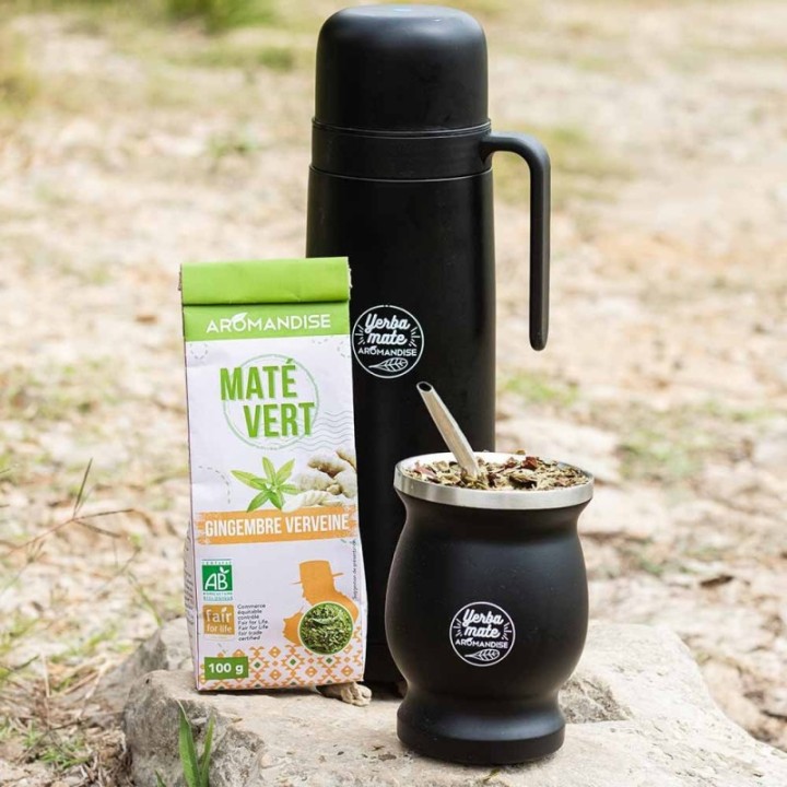 Wilder Grüner Mate aus Brasilien, Minze & Lakritz - Bio & Fairetrade - 100g - Aromandise