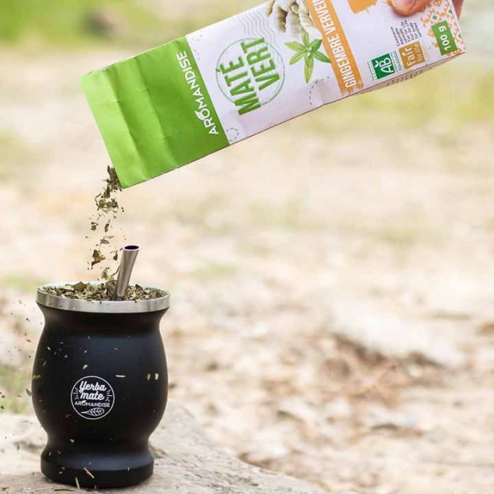Wilder Grüner Mate aus Brasilien, Minze & Lakritz - Bio & Fairetrade - 100g - Aromandise