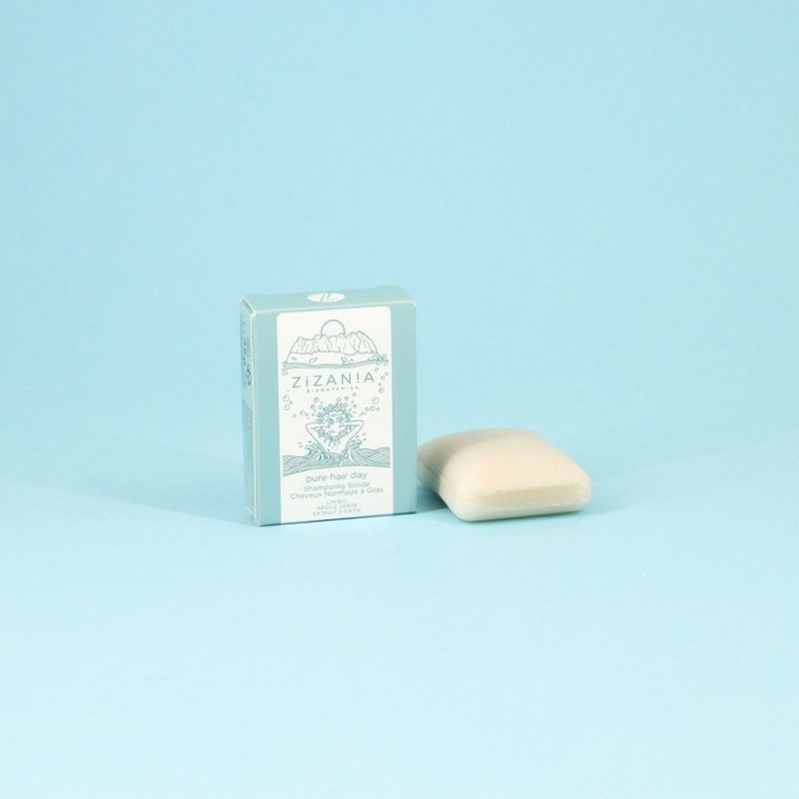 Festes Shampoo Schweiz - Pure Hair Day (Normales bis fettiges Haar) - Reisegrösse 25g - Zizan!a