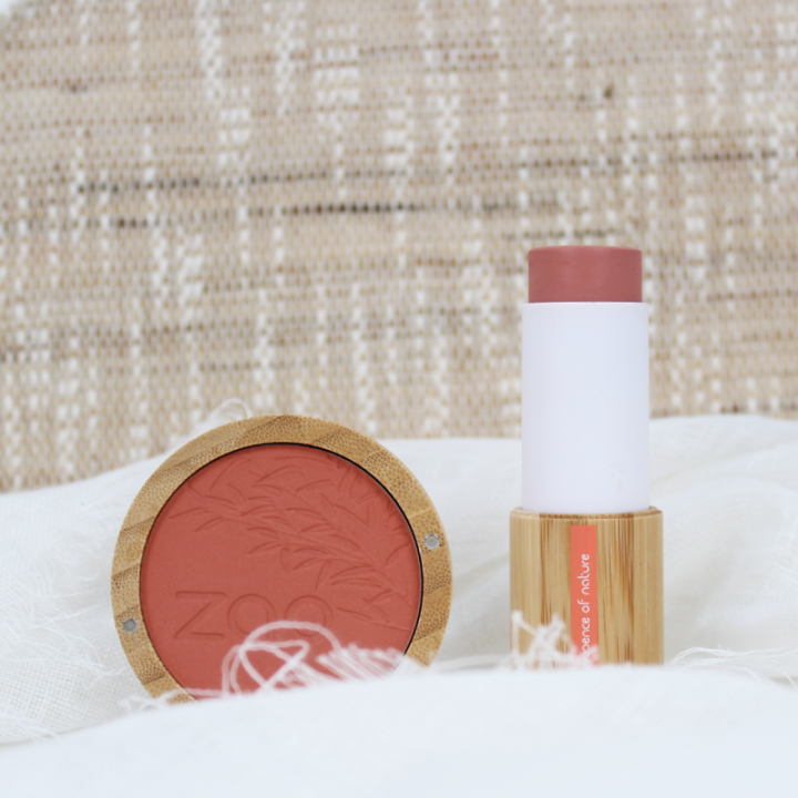 Blush stick (fards à joues en stick) - 100% naturel, Bio & Vegan - N°841, Bois de rose - Zao