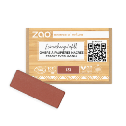 Ombretto perlato (ricarica rettangolare) - 100% naturale, biologico e vegano - N° 131, Terra di Siena - Zao