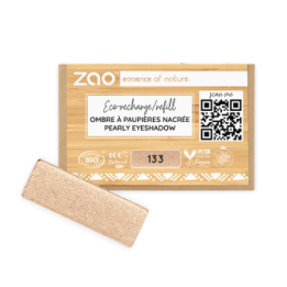 Fard à Paupières nacré (en recharge rectangulaire) - 100% naturel, Bio & Vegan - N° 133, Goldy - Zao