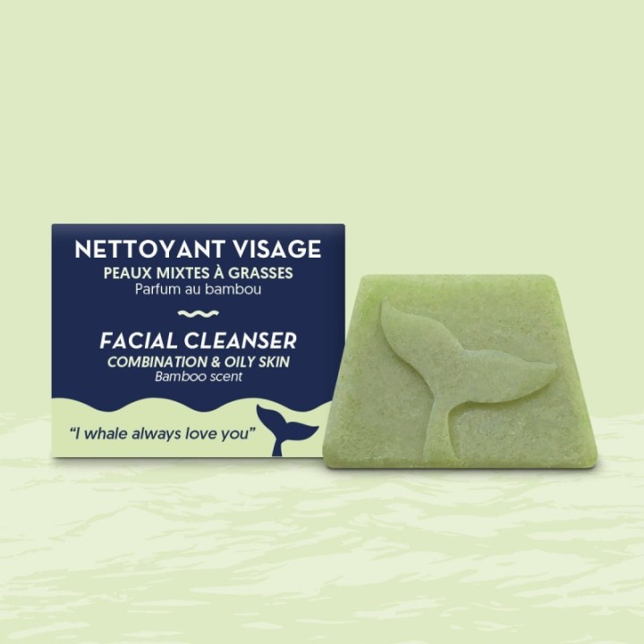 Fester Gesichtsreiniger, Mischhaut bis fettige Haut, Bambusduft - 30ml - The Green Emporium