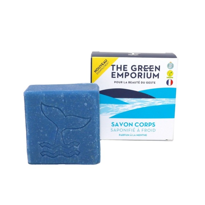 Savon corps, saponifié à froid, Parfum à la menthe - 100g - The Green Emporium