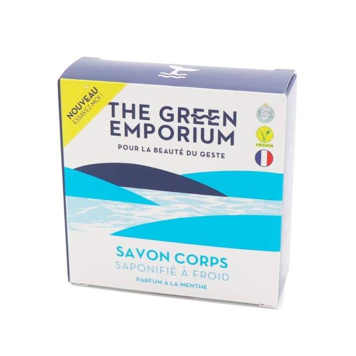 Körperseife, kaltverseifte Seife, Minzduft - 100g - The Green Emporium